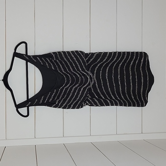 NWT INC International Concepts size 0 black silk beaded mini dress - Picture 2 of 4